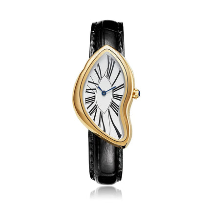 New Alien Crash Melt Twist Y2K Watches for Men and Women Fashion Leather Strap Waterproof Quartz Wristwatches Gift Drop Shipping