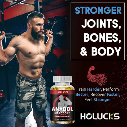 Anabol Hardcore Supplement, Muscle Growth,  for Men To Build Lean, Dense, High, Performance Enhancing, Support Overall Health