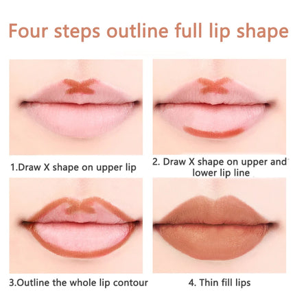 Automatic Rotary Lip Liner Easy Makeup Colour Lipstick Pencil Waterproof Long-lasting Matte Lipsticks Portable Girls Cosmetics