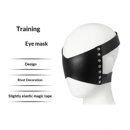 Black Leather Cosplay Blindfold Sexy Fashion Adult Eye Patch Party Costume Roleplay Props Sex Toys For Men Women Adult Games