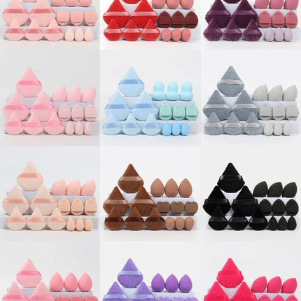 Multi Effect 15 Piece Set 3 Loose Powder Puffs&3 Mini Loose Powder Puffs&3 Medium-Sized Eggs&3 Mini Eggs&3 Air Cushions. Founda