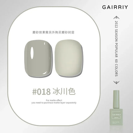 Gairriy 15ml Gel Nail Polish 60 Colors Glitter Soak Off UV LED Semi-Permanent Varnish Nail Art Salon Nail Polish Free Shipping