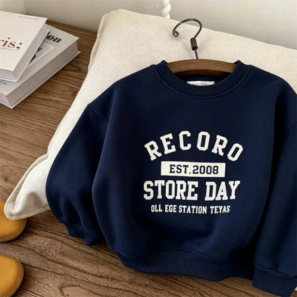 Letter Printed Hoodie For Boys And Girls New Design Clothing Cartoon Trendy Sweatshirt Spring Toddler Loose Versatile Pullovers