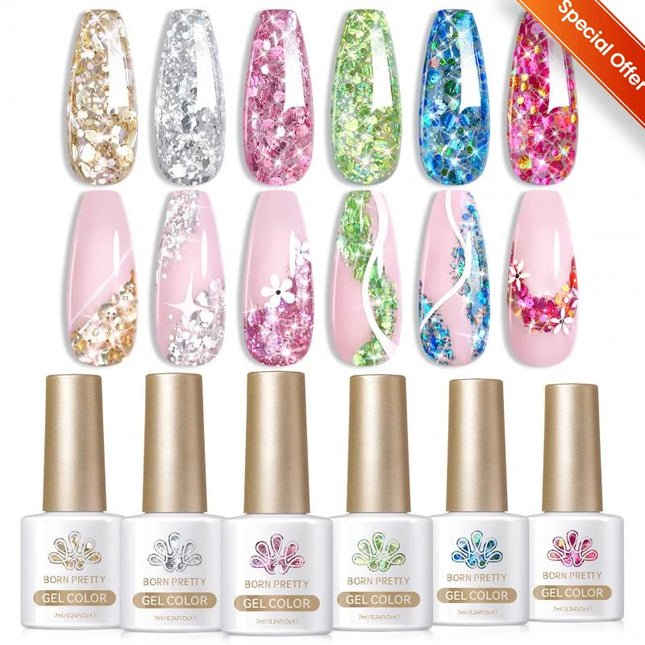 BORN PRETTY Cat Magnetic Moonlight Gel Nail Polish Set 10ml Sparking White Silver Water-light Soak Off UV Gel Nail Art Manicure