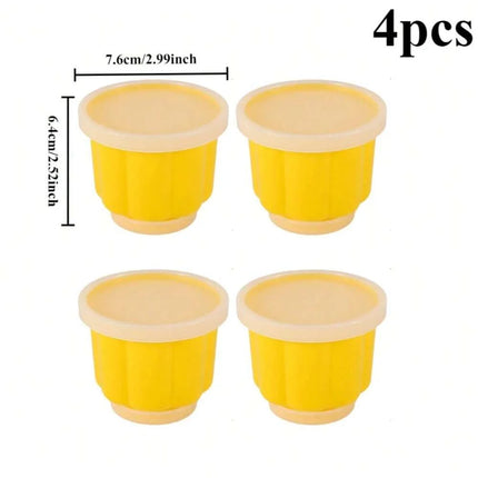 Pudding Cake Mold with Lid DIY Baby Food Jelly and Pudding Bakeware for Home Baking and Dessert Making with Fresh-Keeping Lid