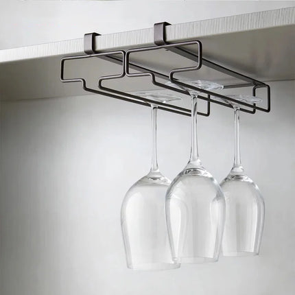 Hanging Red Wine Glass Storage Rack, Home High Footed Cup Storage Rack Without Punching Holes, Inverted Drain Rack