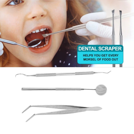 Dental Stainless Steel Cleaning Kit with Storage Box Dental Mirror Explorer Tweezer Probe Hoe Sickle Scaler Dentist Accessories