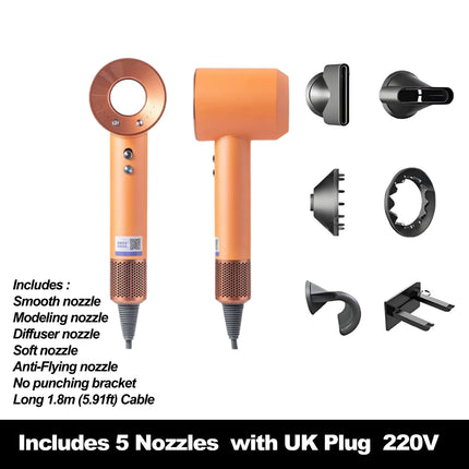 High-Speed Hair Dryer with 10 Million Negative Ions, Collagen, Intelligent Constant Temperature & Multi-Settings