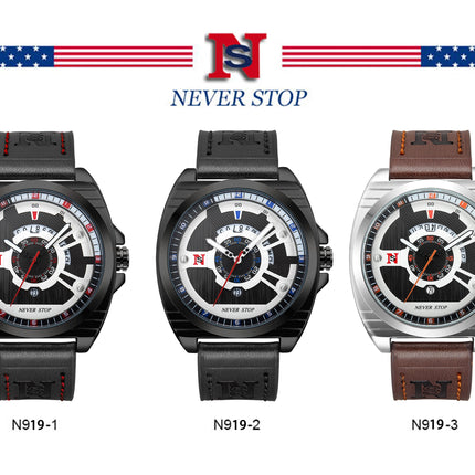NS Men's Watch Business Casual Sporty Watch for Men and Women Quartz Watch Fashionable and Versatile with Date Display