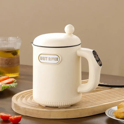 Portable Electric Heating Cup: Insulated Kettle with Touch Panel for Boiling Tea & Light Cooking, Multi-Function Travel Thermos
