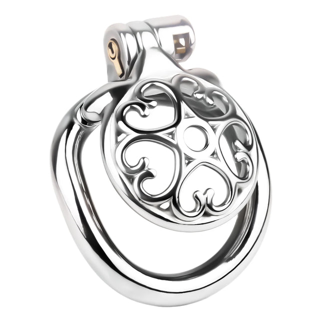 LEZEE Metal Chastity Cage with Urethral Plug Cock Cages Discreet Shipping Sexy Adult Male Penis Ring Metal Cockring Sex Toys