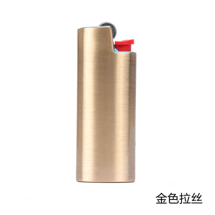 Series Dolphin Metal Case Covered Leather Shell for France Small BIC Lighter j5 J25