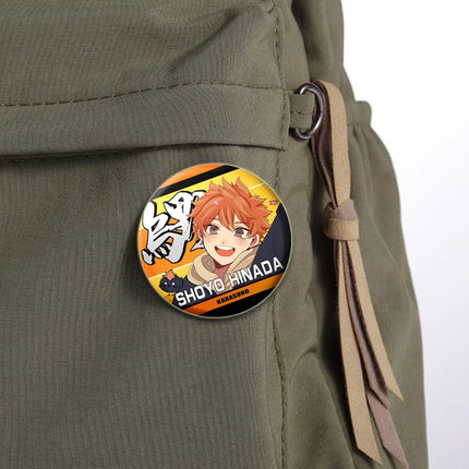 32/44/58mm Anime Haikyuu Snap-in Button Pins Figure Icon Badge  Round Handmade Brooches Breastpin for Backpack Clothes