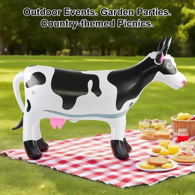 1PC Cow-Shaped Inflatable Is Very Suitable for Pool Party Decoration, Outdoor and Indoor Party Supplies
