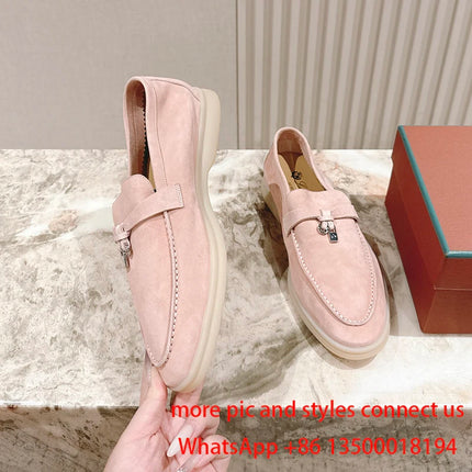Designer luxury 2026 new casual women's fashionable and comfortable versatile loafers all leather flat shoes