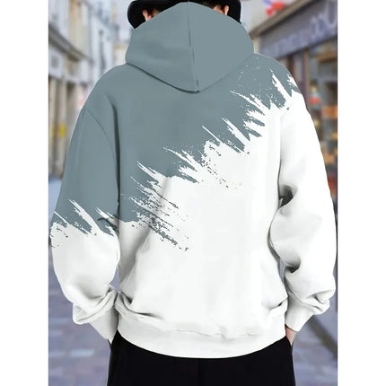 Casual and fashionable men's hoodie and kangaroo pocket casual long-sleeved hoodie for outdoor use
