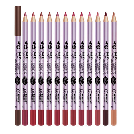 12 pcs Long-Lasting Lipstick Set with Professional Lip Liner Pencil and Matte Lip Gloss for Women Valentine's Day Gifts