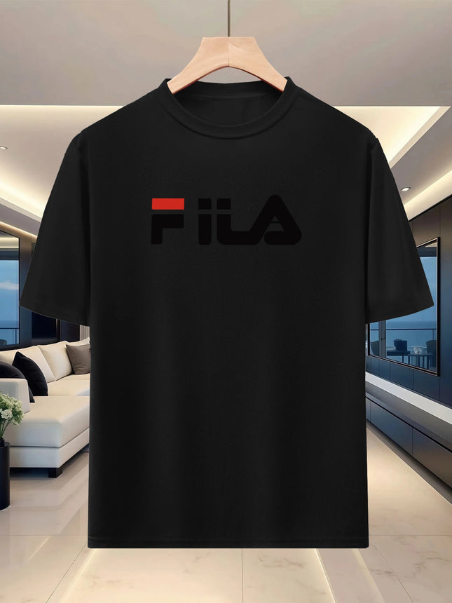 Men's Summer Round-neck Short-Sleeved T-Shirt - Lightweight and Breathable Fabric - Outdoor Sports, Running, Casual Shirt