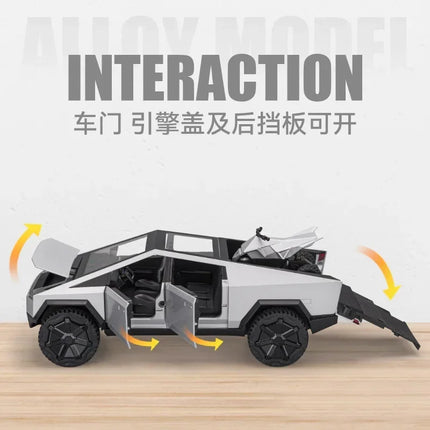 1:24  Pickup car Simulation Diecast Metal Alloy Model car Sound Light Pull Back Collection Kids Toy Gifts A545