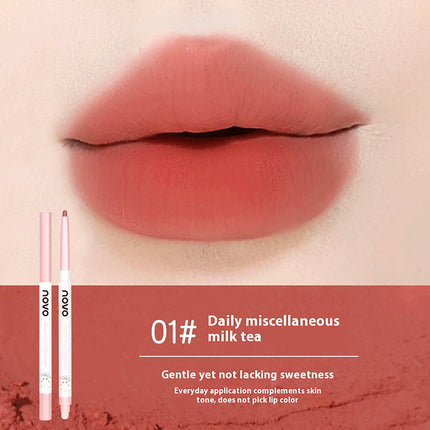 NOVO Waterproof lip liner with a matte finish Easy to apply, long-lasting and smudge-proof Defines full lips