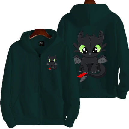 Toothless Cartoon Anime Men Zipper Hoodie Spring Autumn Women Sweatshirt 2026 New Fashion Couple Jackets Clothes Tops