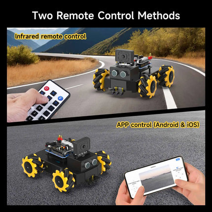 Yahboom UNO R3 Smart Robot Car Kit Roboduino V2 With ESP32 WiFi Camera Metal Body Educational Toy Robotic Kit DIY For Arduino