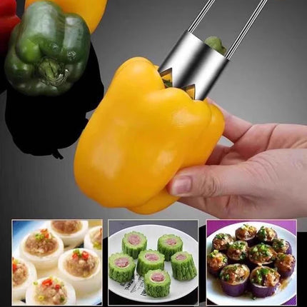 /KQM/Stainless Steel Fruit Core Remover Pear Bell Peppers Pitter Extractor Tool Versatile Vegetable Core Puller Kitchen Gadgets