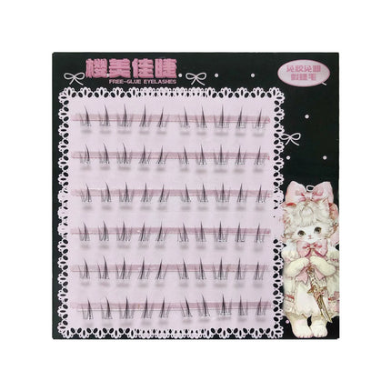 No Glue Need Sunflower Bottom Eyelashes Individual Lower Lashes Cluster Self-adhesive Natural Comic Under Eyelash Extension