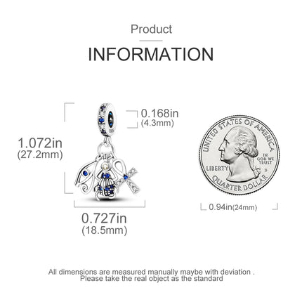 Orstarry Charm Silver 925 Beads Blue Series Fit Bracelet Charms DIY Original Fashion Pendants For Women Jewelry Trendy Gifts