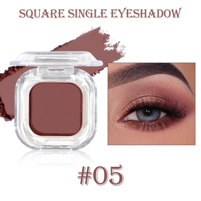 2-Color Matte Eyeshadow - Warm Brown Single-Pan Eyeshadow, Blendable Long-Lasting Neutral Eye Makeup Palette