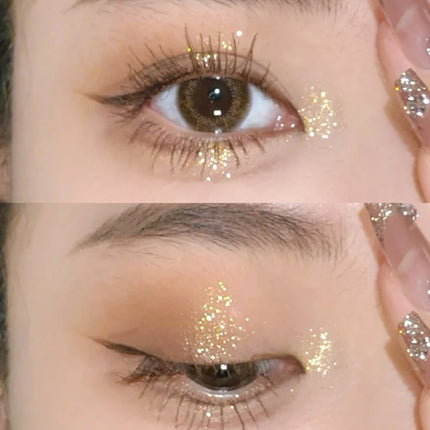Diamond Highlighter Palette Gorgeous Glitter Eyeshadow Glossy Shiny Silkworm Shadow Shimmer Cowherd Weaver Girl Eyes Makeup