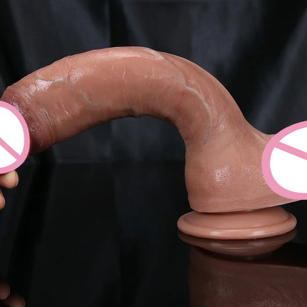 Yellow White Black Realistic Thick Huge Dildo Soft Anal Plug Masturbators Penis Adults Sex Toy for Women Suction Cup Big Dick