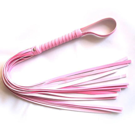 Pink 50cm long tails whips Delicate Leather Paddle spank For Couples Sex Toys Adult Games Spanking slave For Couples