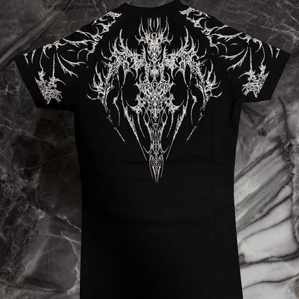 Breathedivinity Men's Fashion Fitness Short Sleeve T-Shirt Breathable Comfortable Sportswear round Neck Printed Cotton Top