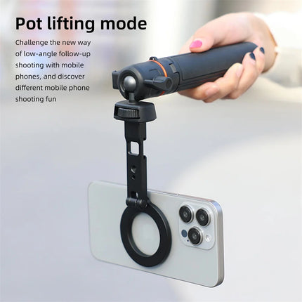 VRIG Multi-function Magnetic Phone Holder w 1/4"-20 Cold Shoe Desktop Phone Tripod Mount For MagSafe iPhone Android Mic Lights