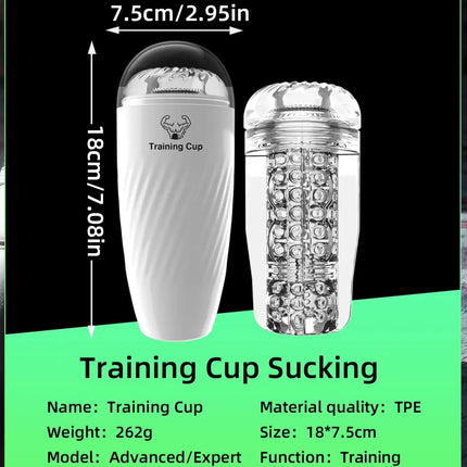 Male Masturbator Cup Soft Blowjob Sucking Anal Vagina Male Masturbator Penis Trainer Penetration Sex Toys Adult Supplies for Men