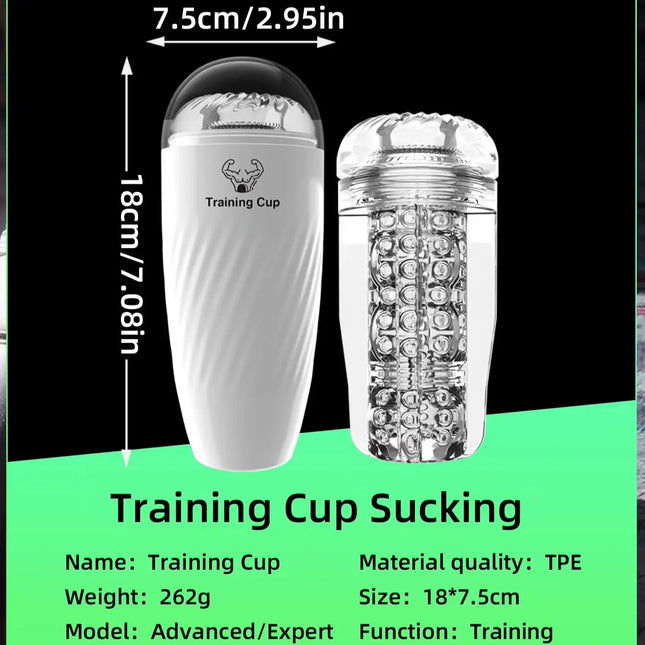 Male Masturbator Cup Soft Blowjob Sucking Anal Vagina Male Masturbator Penis Trainer Penetration Sex Toys Adult Supplies for Men