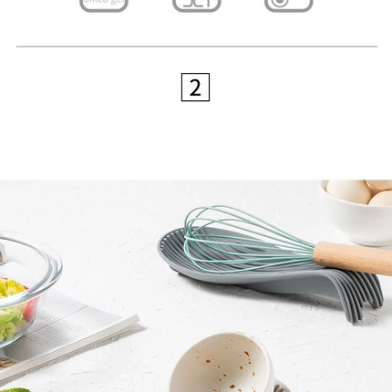 1/4Pcs Silicone Insulated Spoon Holder Heat Resistant Placemat Spoon Holder Cutlery Shelving Kitchen Tools Placemat