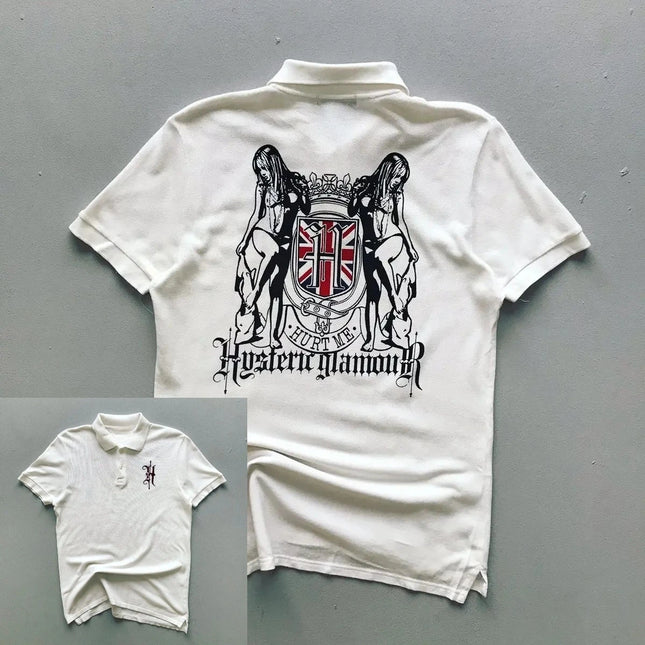 Couple T-shirt Spring Summer New Arrivals Y2K High Street Punk European and American Spring Summer Men Harajuku Gothic