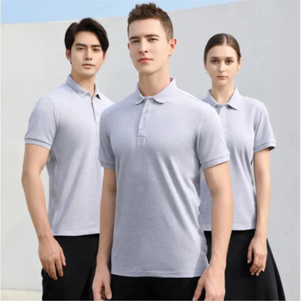 Custom Logo Summer Business Polo Shirt 100% Cotton High Quality Collar Short Sleeve Embroidery Design Printing Pattern