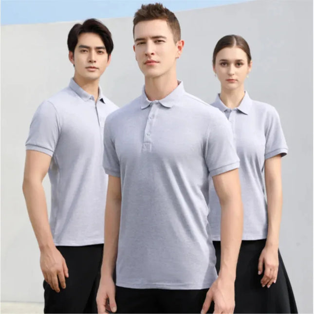 Custom Logo Summer Business Polo Shirt 100% Cotton High Quality Collar Short Sleeve Embroidery Design Printing Pattern