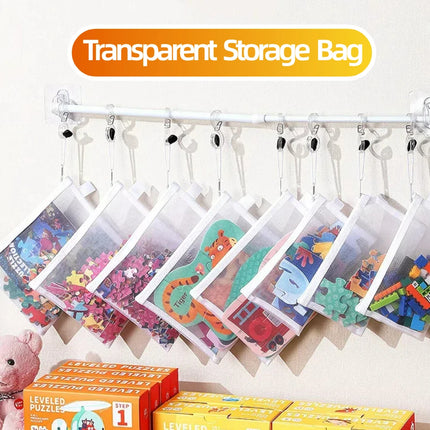 8pcs Zipper Mesh Bags, 3 Sizes, Zipper Mesh Bags, Waterproof Clear Travel Bags, Office Supplies Document Bags With Zipper