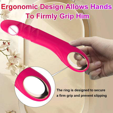 Simulate Dildo Vibrator With 10 Powerful Vibrating Modes of Clitoris G-spot Anal Stimulator for Adult Female Couple Sex Toys