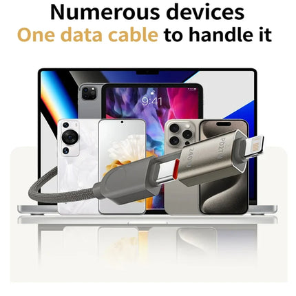 4-in-1 PD Cable 240W Super Fast Charging Multiple Functions For iPhone Xiaomi Huawei iPad Notebook Tablet Mobile Phone Samsung