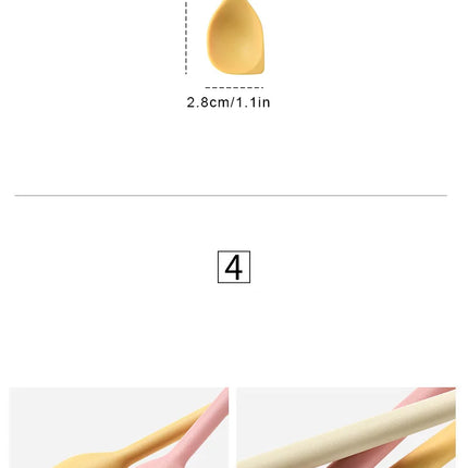 Silicone Spatula Set Double-Headed Scraper Cosmetic Jam Cream Deep Bottle Mini Spatula Lengthened Small Tip Spa Makeup Tool