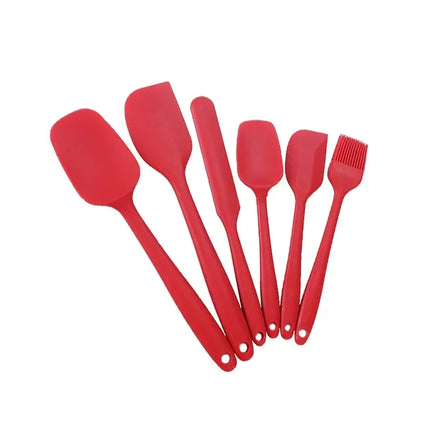6pcs Kitchen Bakehouse Cream Spatula Bbq Brush Set Silicone Kitchenware Cake Spatula Baking Set Tools