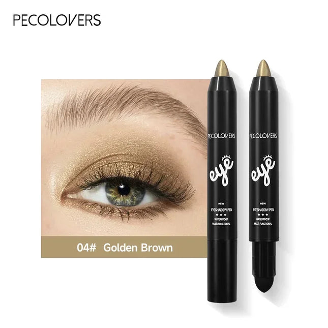 Golden Brown Pearlescent Eyeshadow Eyeliner Pencil Glitter Eye Shadow Makeup Pigment Silkworm Eyeshadow Pen