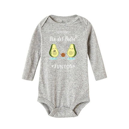 Our First Father's Day Together Infant Bodysuit Long Sleeve Crew Neck Romper Caaual Girl Boy Jumpsuit Fathers Day Best Gifts