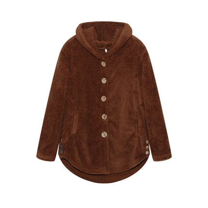Fashion Trend Autumn and Winter Press-pleated Printed Turn-collar Long-sleeved Shirt Two-piece Furry Coat