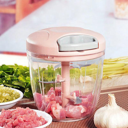 500/900ML Hand Chopper Manual Rope Food Processor Silcer Shredder Salad Maker Garlic Onion Cutter Kitchen Tool Accessories